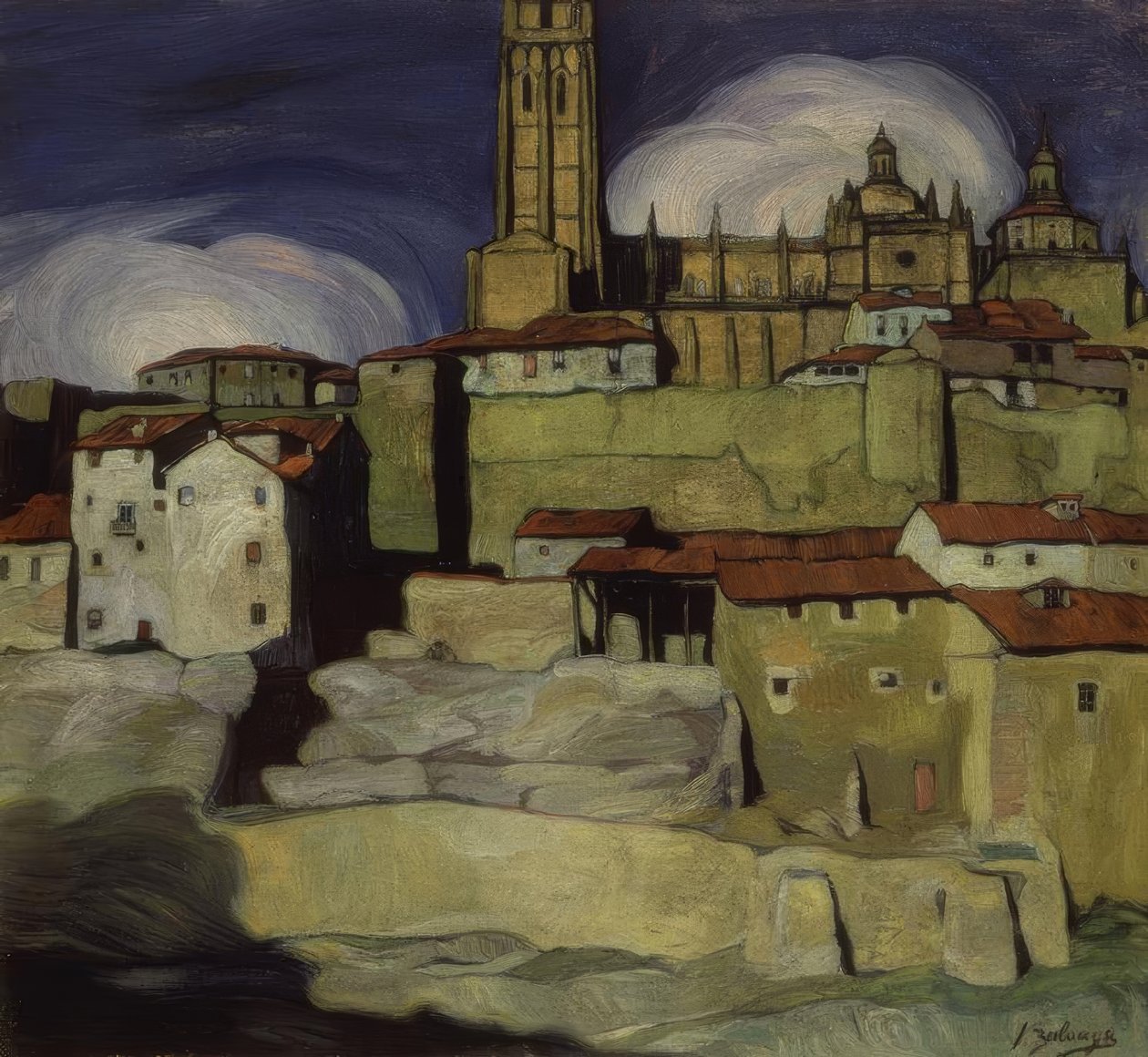 Segovia Katedrali – 1909 – tuval üzerine yağlı boya – 92 × 99 cm by Ignacio Zuloaga y Zabaleta