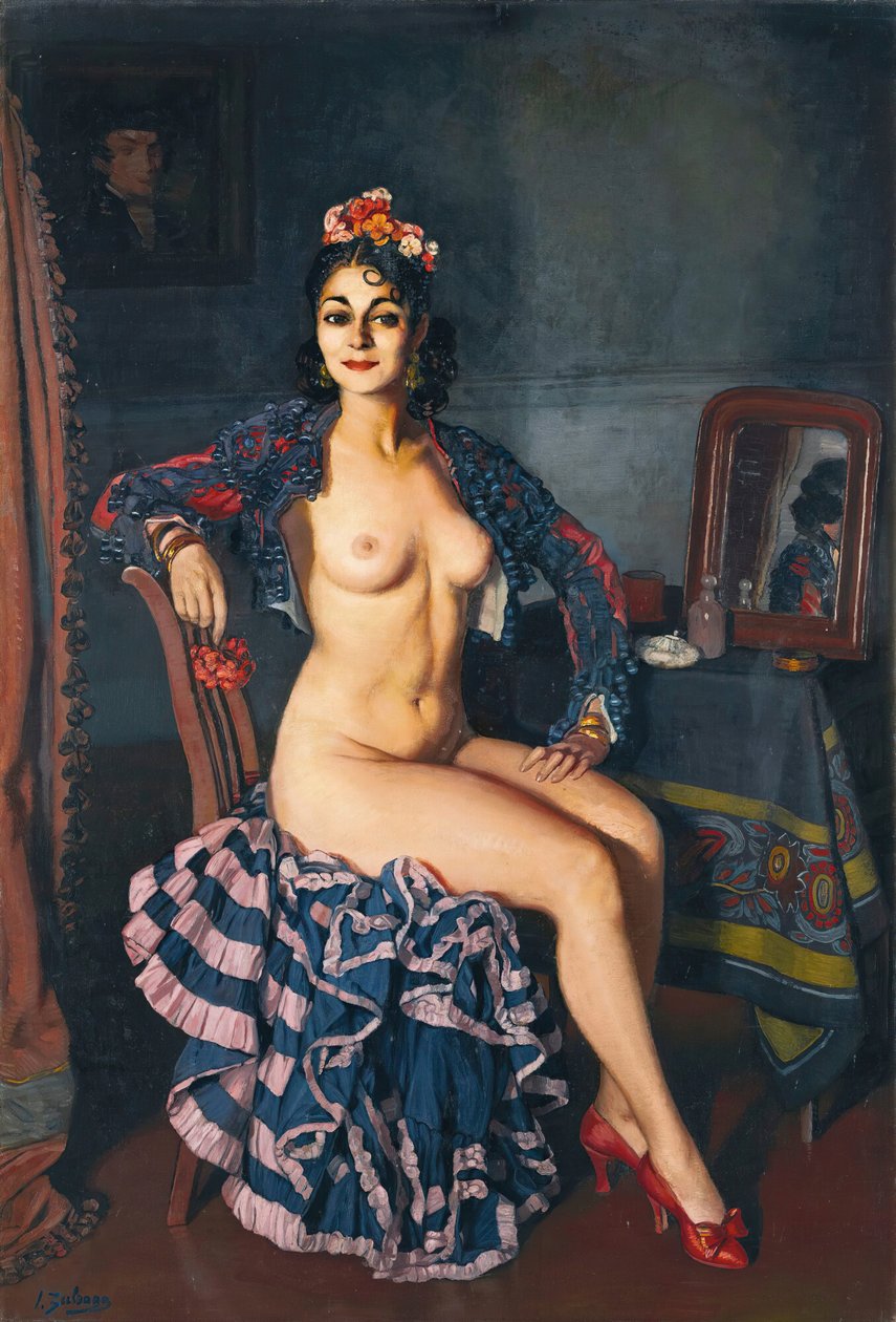 La Bella Oterito La Oterito soyunma odasında, 1936. by Ignacio Zuloaga y Zabaleto