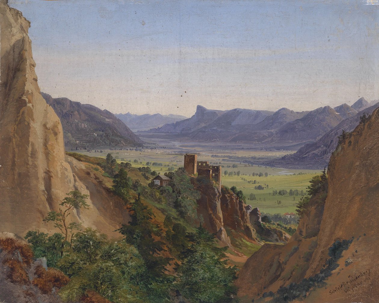 Merano ve Adige Vadisi yakınlarındaki Brunnenburg manzarası by Ignaz Dorn
