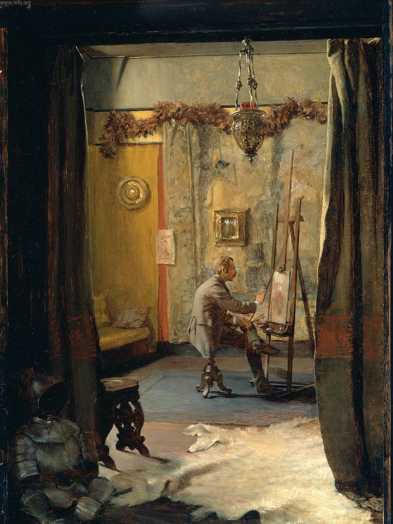 Onun stüdyosu, Selfportrait by Ignaz Marcel Gaugengigl