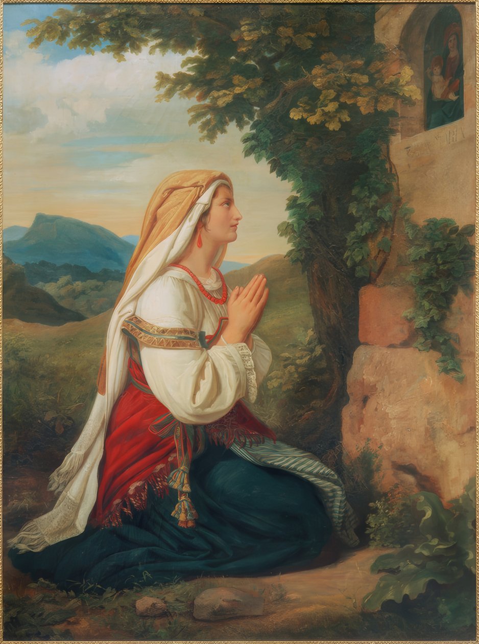 Roma yakınlarında İtalyanca dua etmek by Ignaz Schmidt