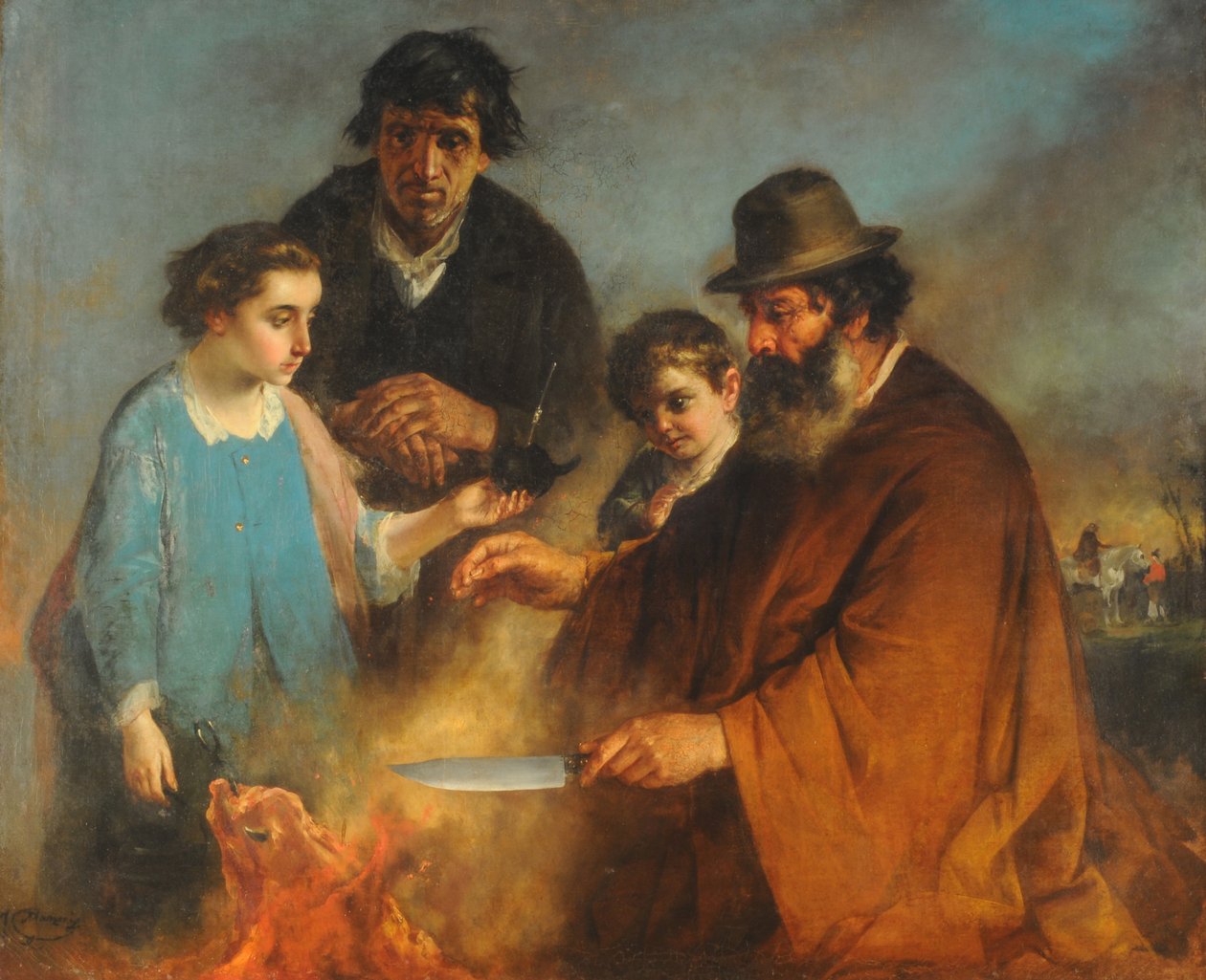 Kızartma, 1871 dolayları (tuval üzerine yağlı boya) by Ignazio Manzoni