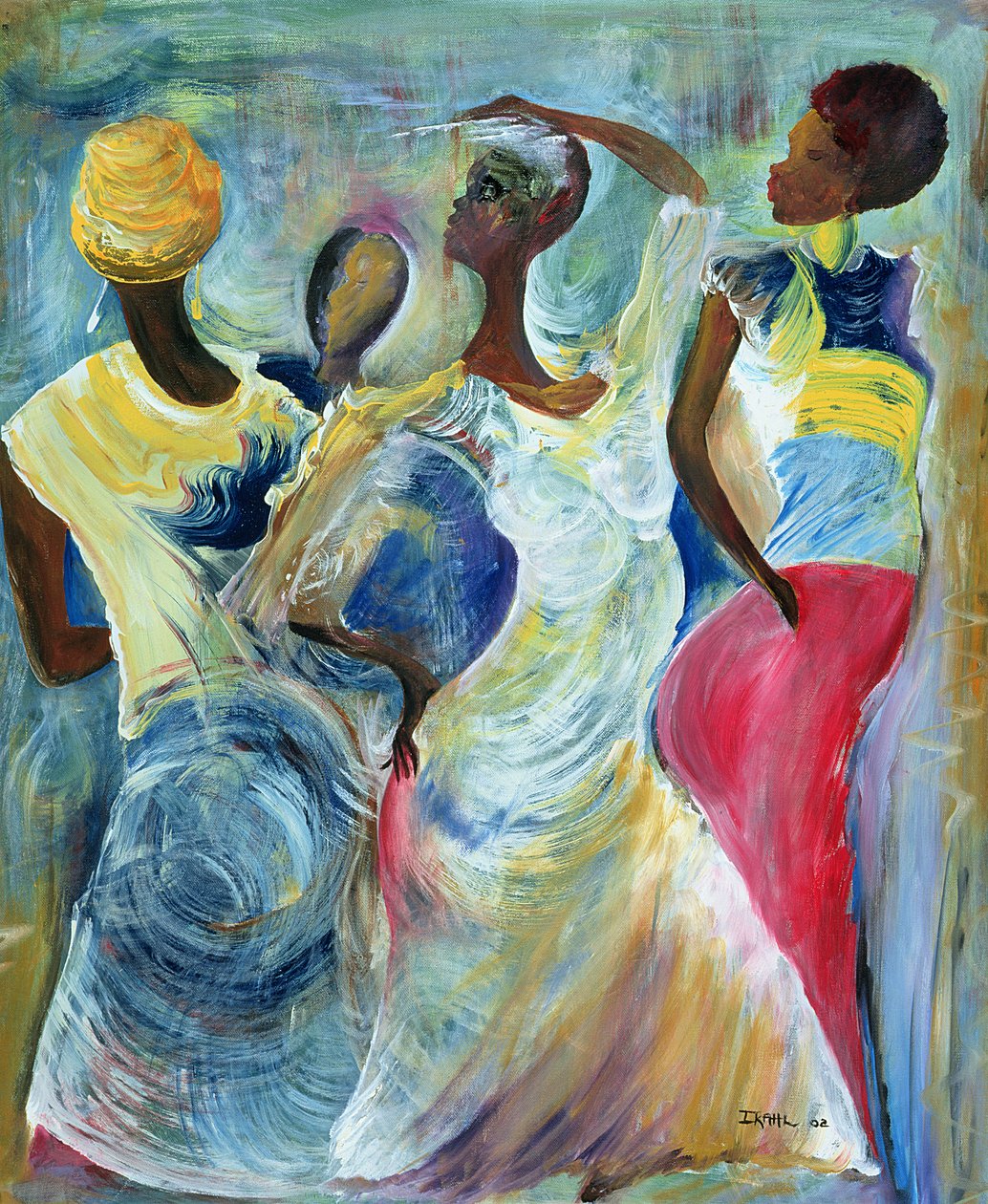 Sister Act, 2002 (tuval üzerine akrilik) by Ikahl Beckford
