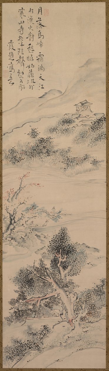 Zhang Qi'nin Soğuk Dağ Tapınağındaki Şiirinin İllüstrasyonu by Taiga Ike