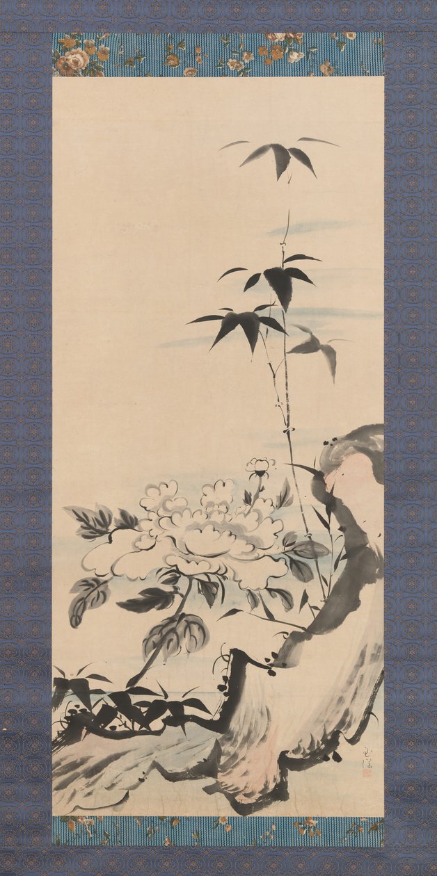 Şakayık ve Bambu, yak. 1768. by Ike no Gyokuran