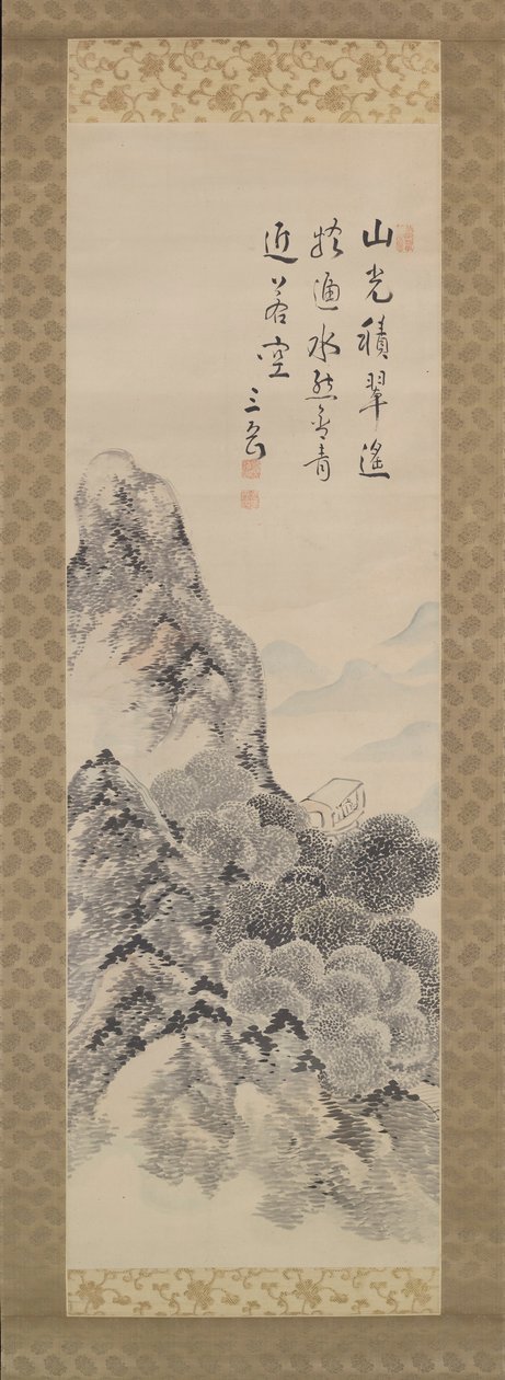 Mi Fu tarzında manzara by Ike no Taiga