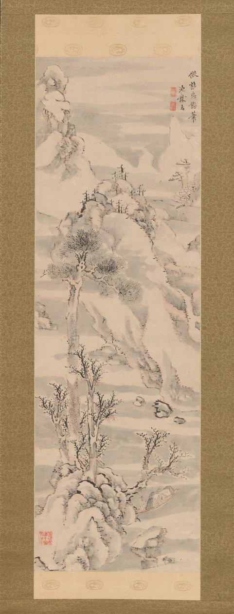 Guo Zhongshu Tarzında Kış Manzarası, 18. yüzyılın sonlarında. by Ike no Taiga
