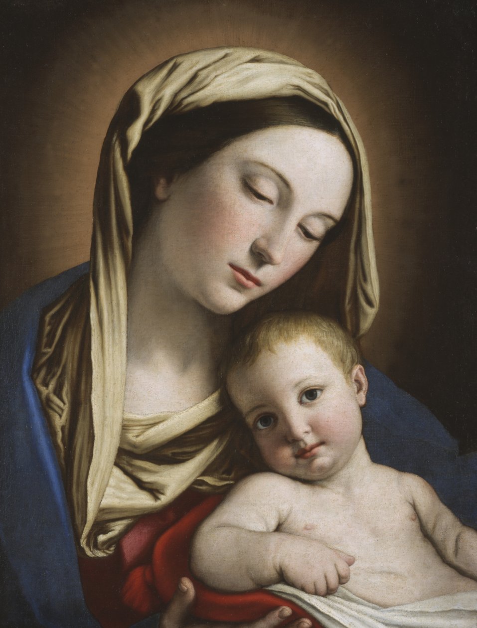 madonna ve çocuk by Il Sassoferrato