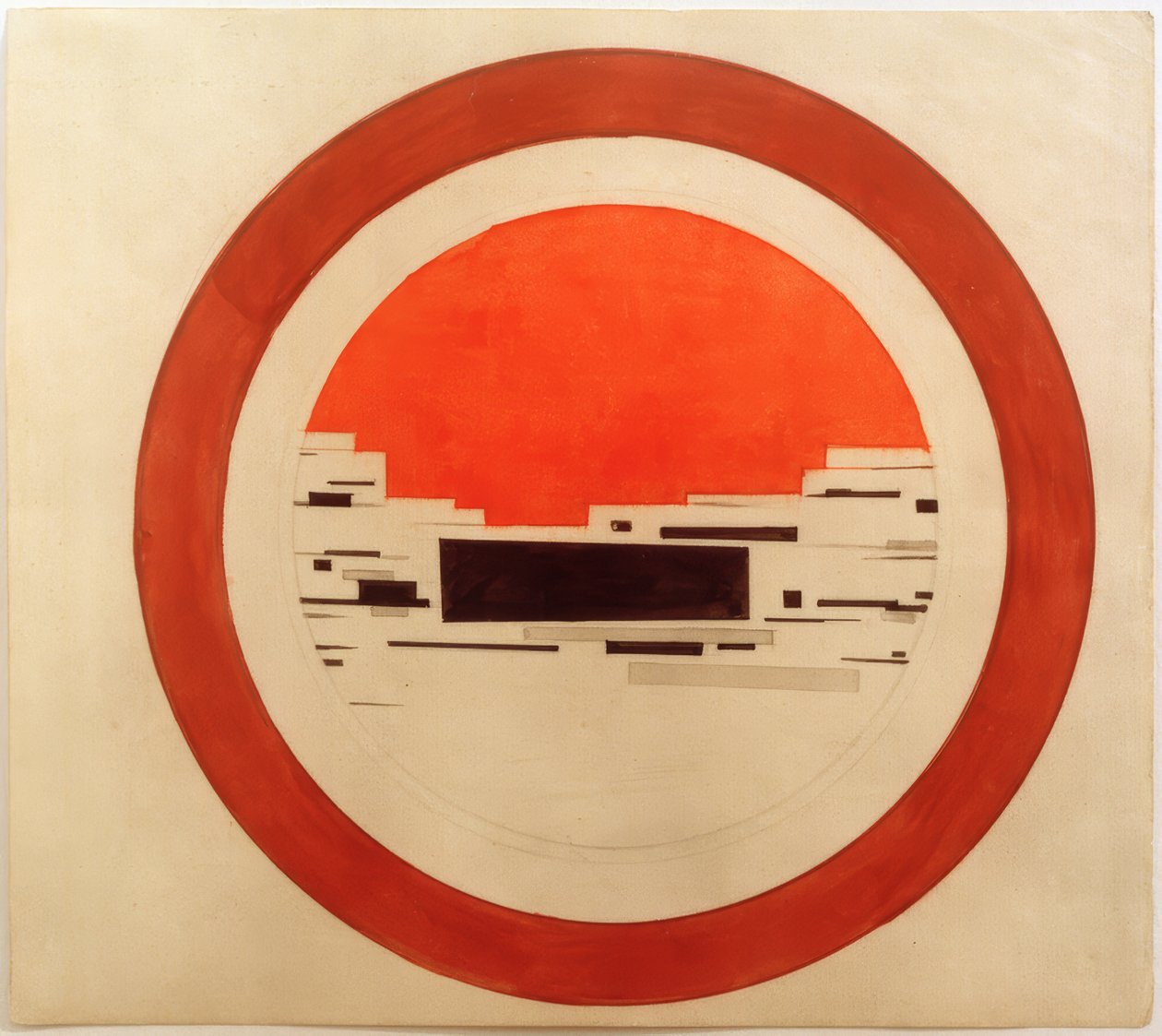 Porselen için bir Suprematist tablo taslağı by Ilja Grigorewitsch Tschaschnik
