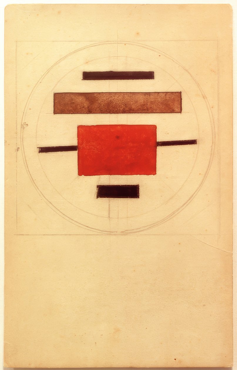 Porselen için bir Suprematist tablo taslağı by Ilja Grigorewitsch Tschaschnik