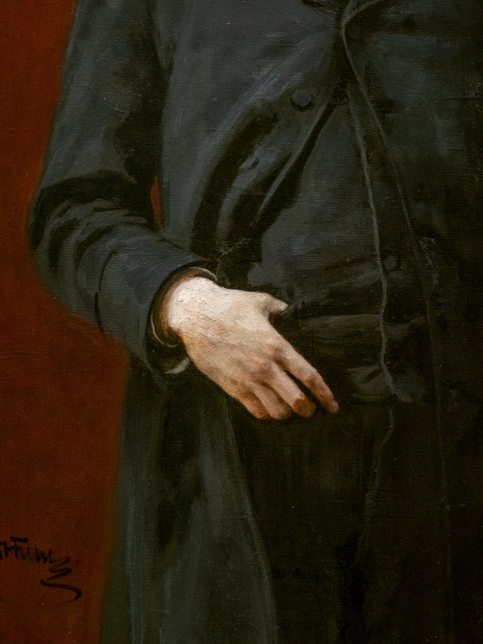 ALEXANDER GLAZUNOV (detay) by Ilya Efimovich Repin