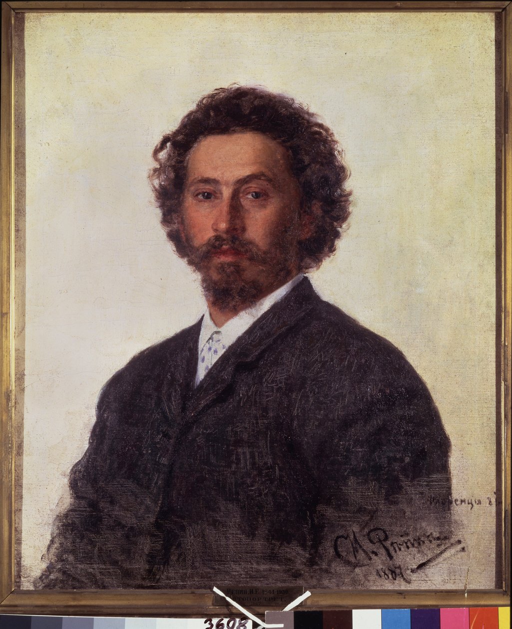 Otoportre. Ilya Yefimovich Repin (Ilia Repin) (1844-1930) tarafından tablo, tuval üzerine yağlıboya by Ilya Efimovich Repin