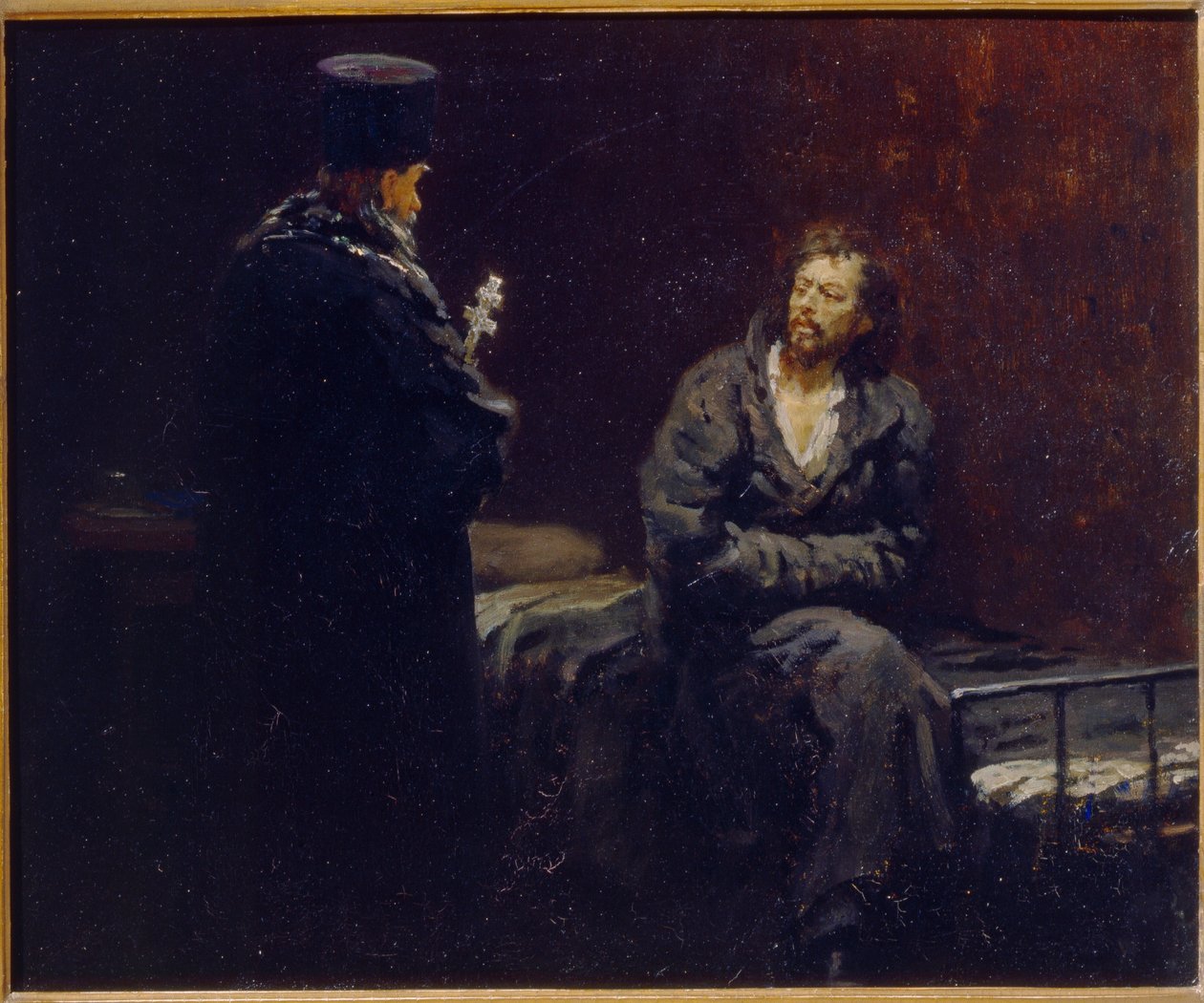 İtiraftan önce. Ilya Yefimovich Repin (Ilia Repin) (1844-1930) tarafından tablo, tuval üzerine yağlıboya by Ilya Efimovich Repin