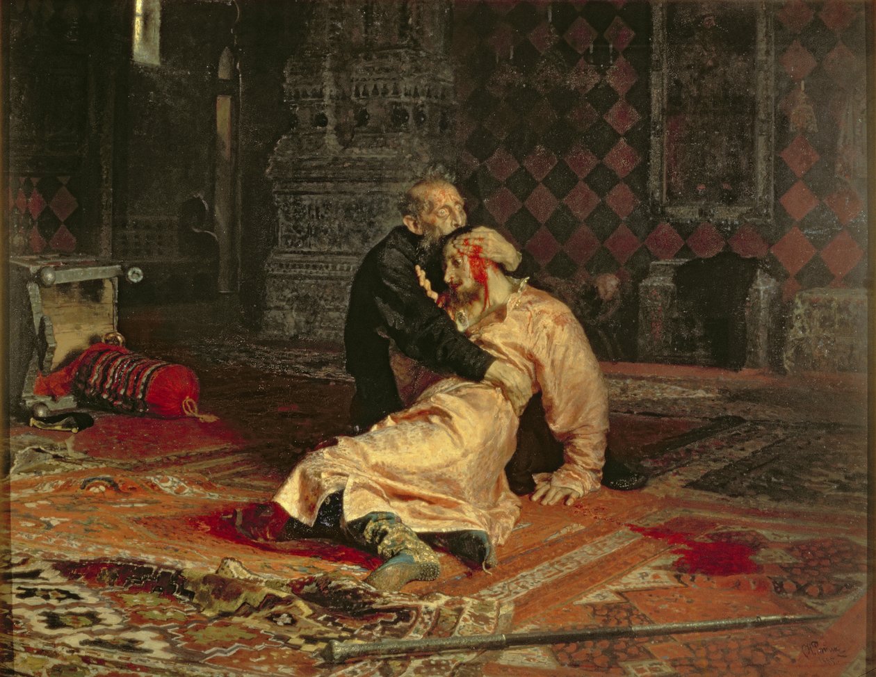 Korkunç İvan ve Oğlu 16 Kasım'da by Ilya Efimovich Repin