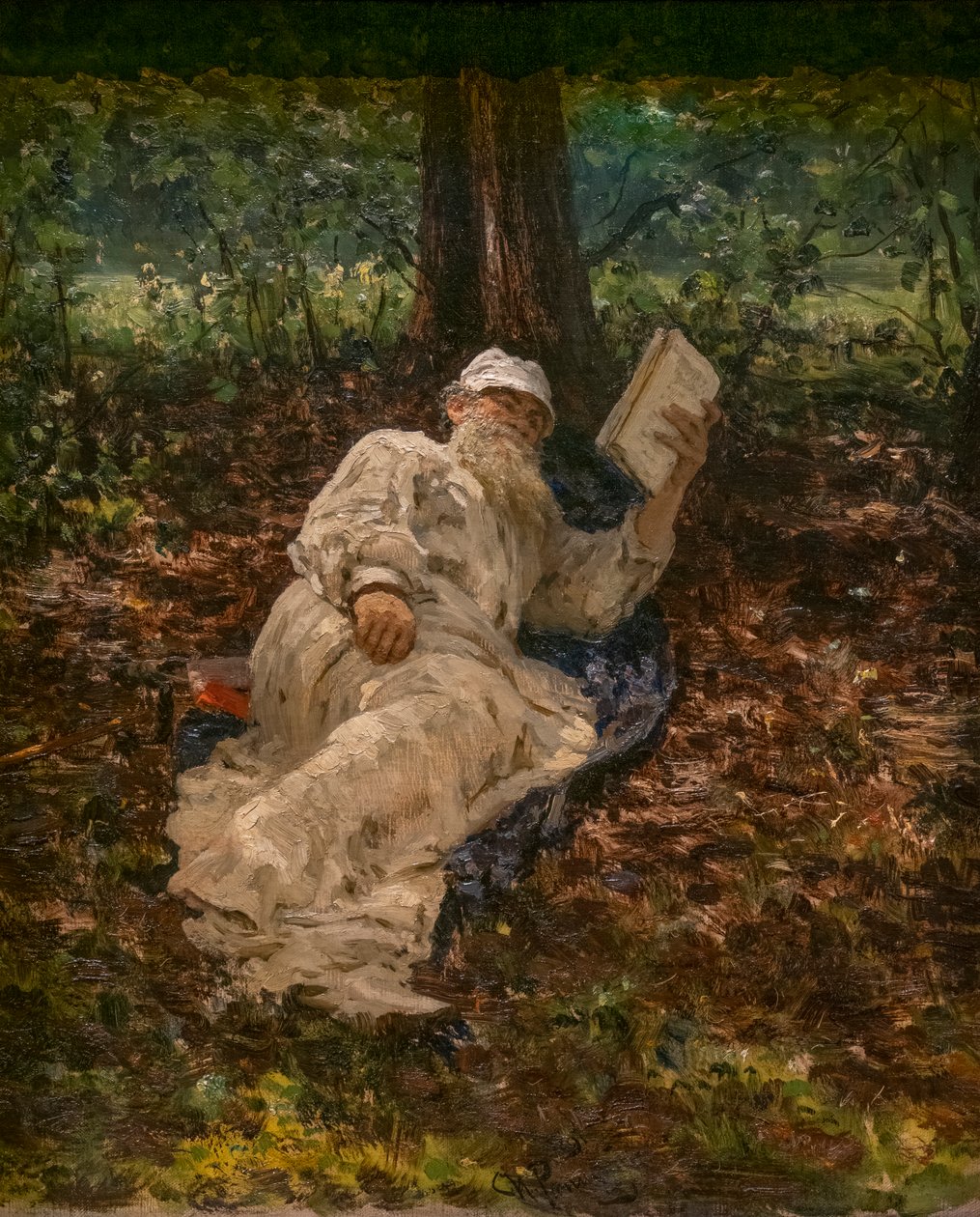 LEON TOLSTOI ORMANDA DİNLENİYOR by Ilya Efimovich Repin