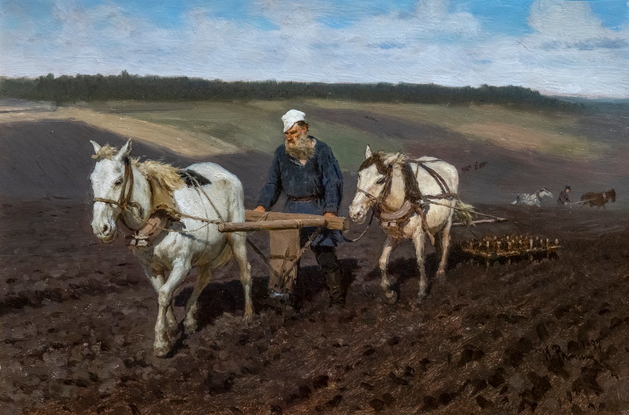 LEON TOLSTOI LABOURANT by Ilya Efimovich Repin
