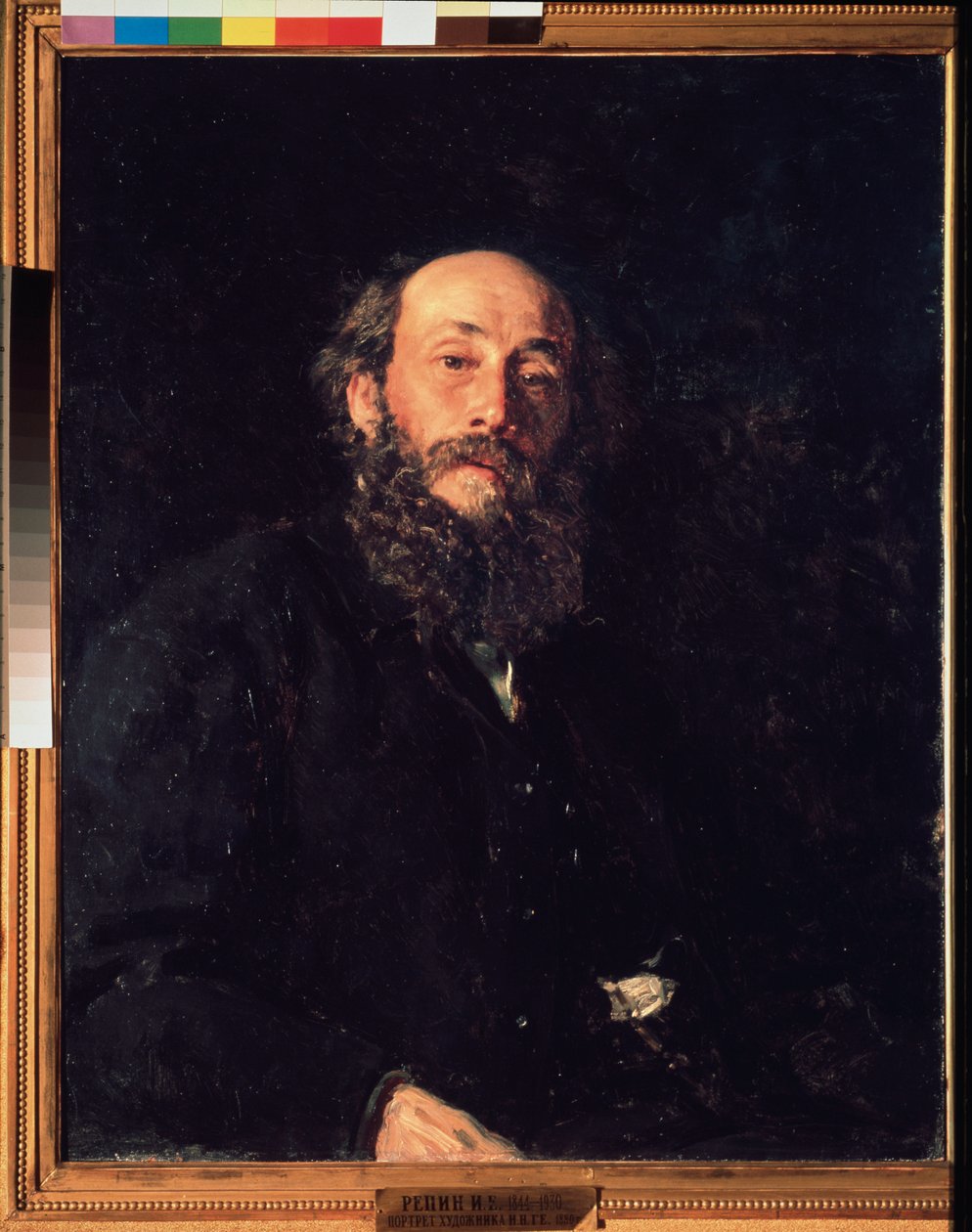 Sanatçı Nikolai Ge (Gay) (1831-1894) portresi. Ilya Repin