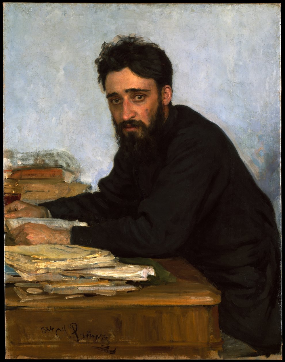 Yazarın portresi Vsevolod M. Garshin 1855-1888, 1880