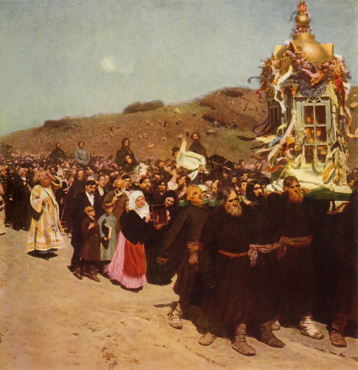 'Kursk Eyaletinde Alayı', 1880-1883, 1965. by Ilya Efimovich Repin