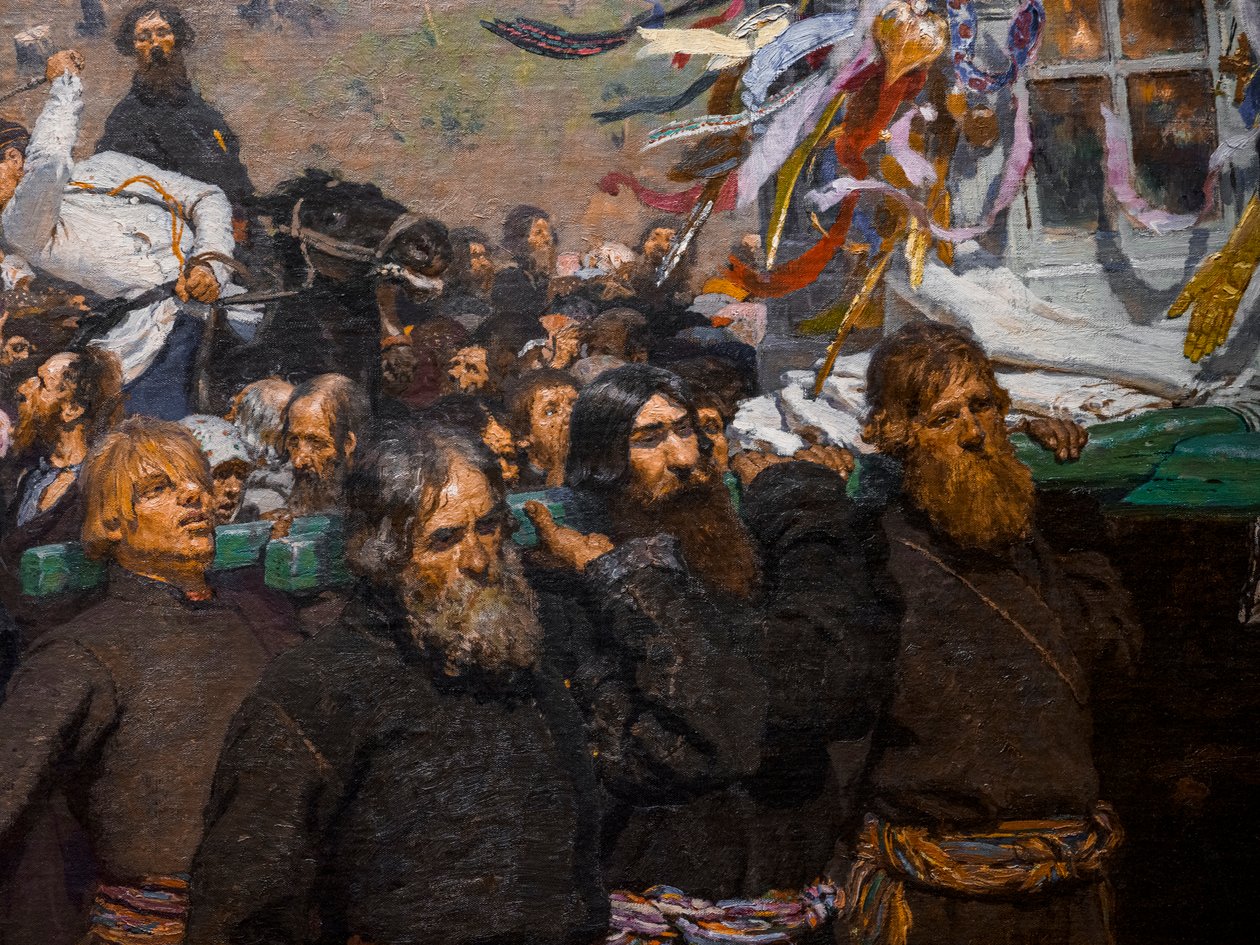 KURSK İLİNDE DİNİ ALAY (detay) by Ilya Efimovich Repin