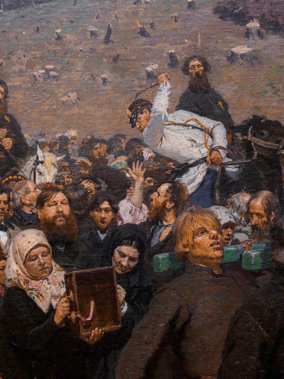 KURSK İLİNDE DİNİ ALAY (detay) by Ilya Efimovich Repin