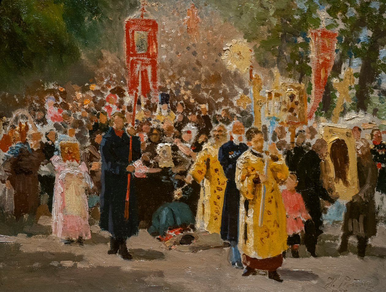 MEŞE AHŞAPTA DİNİ İŞİ by Ilya Efimovich Repin