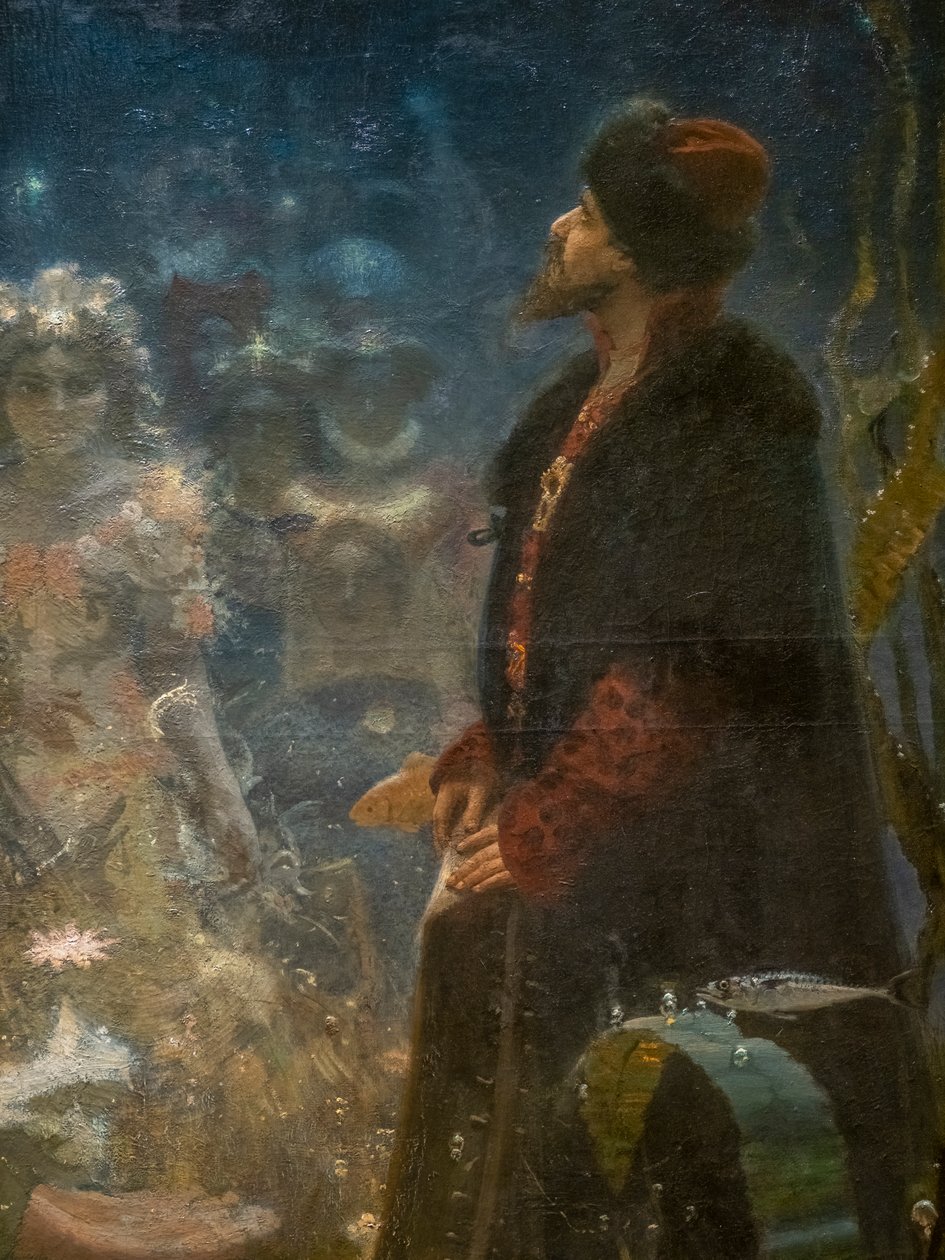 SUALTI KRALLIĞINDA SADKO (detay) by Ilya Efimovich Repin