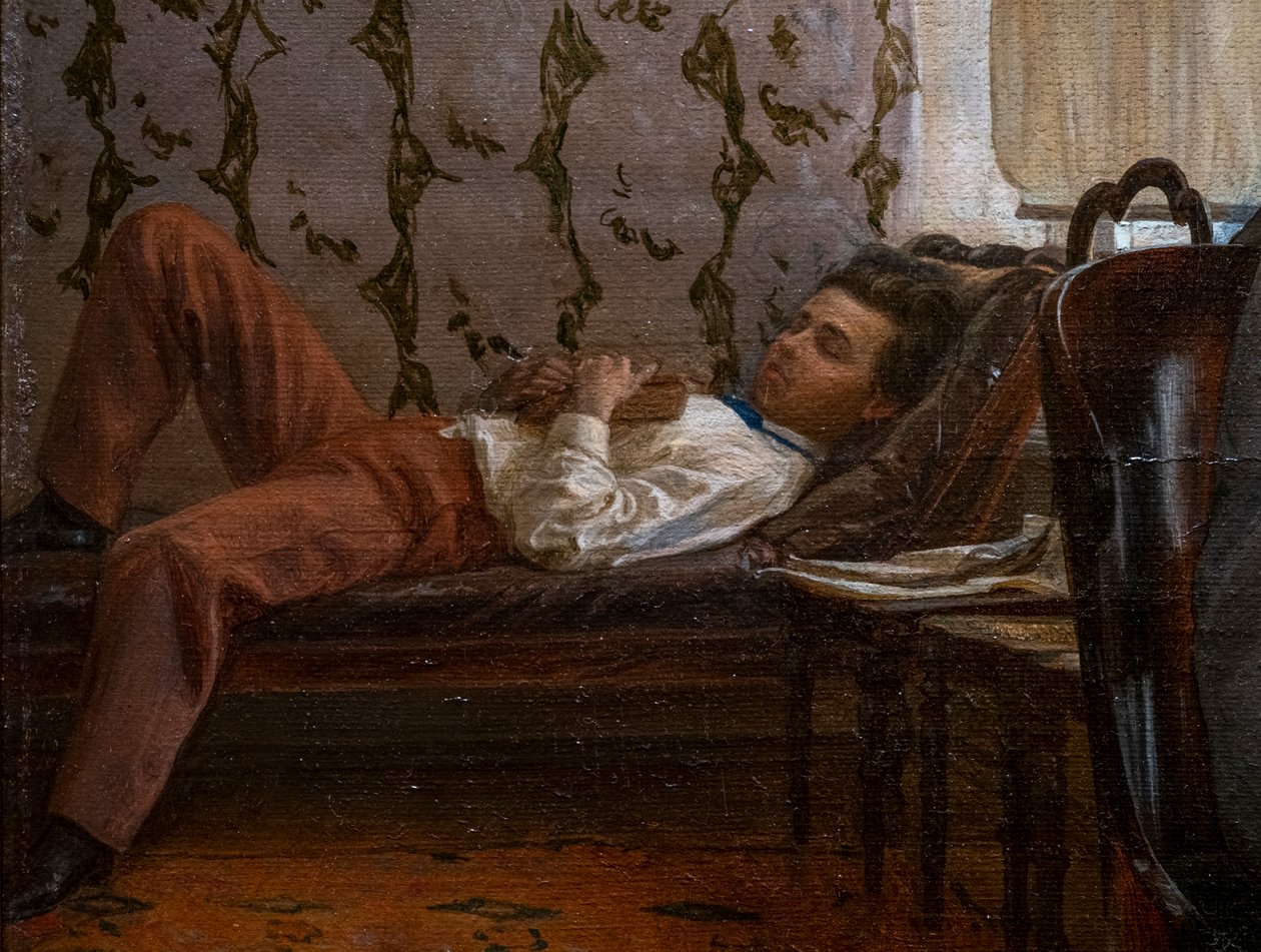 SINAV HAZIRLANAN ÖĞRENCİLER (Detay) by Ilya Efimovich Repin