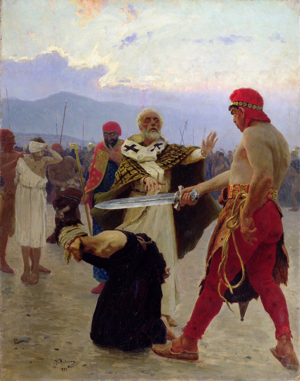 Myralı Aziz Nikolaos üç masumu ölümden kurtarıyor, 1890 by Ilya Efimovich Repin