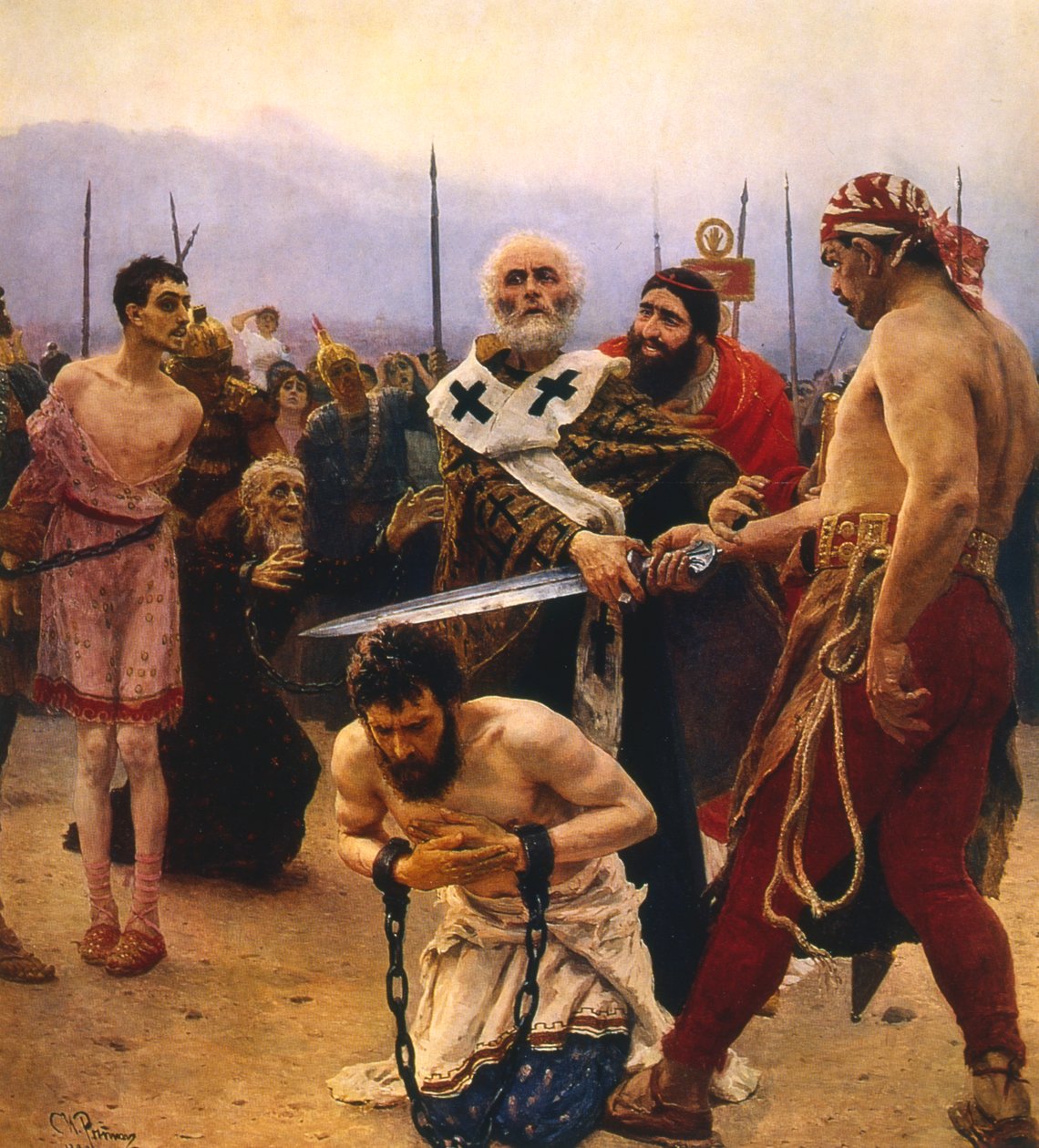 St Nicholas üç masumu idamdan kurtarıyor, c1888 by Ilya Efimovich Repin