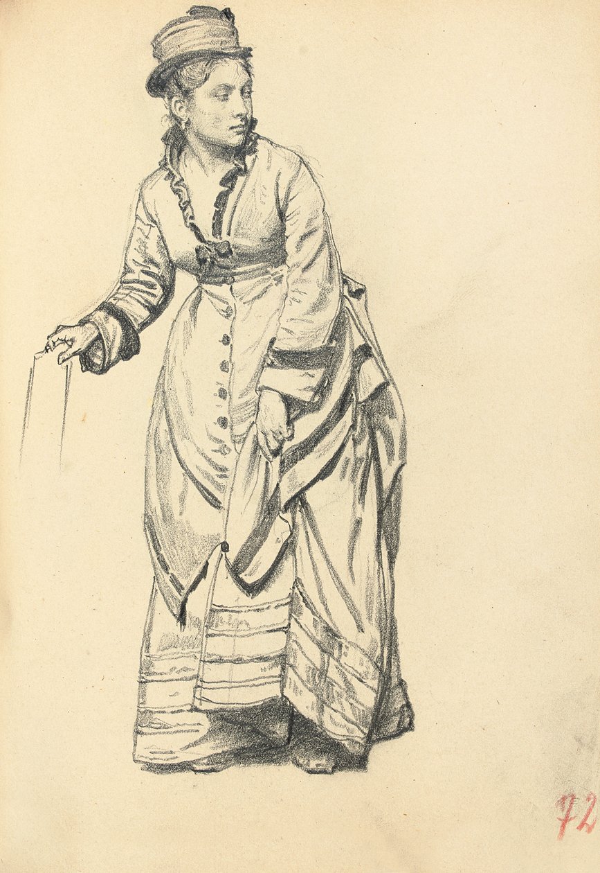 Elbisesini Tutan Ayakta Kadın, c. 1872-1875 by Ilya Efimovich Repin