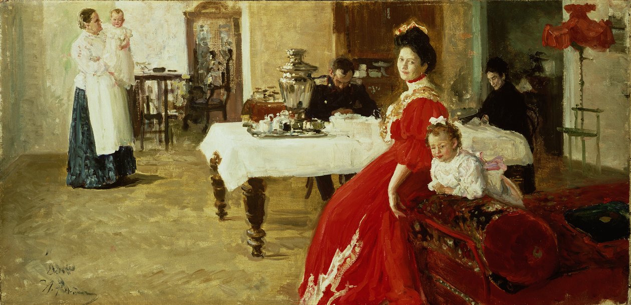 Bir Aile Portresi Çalışması by Ilya Efimovich Repin