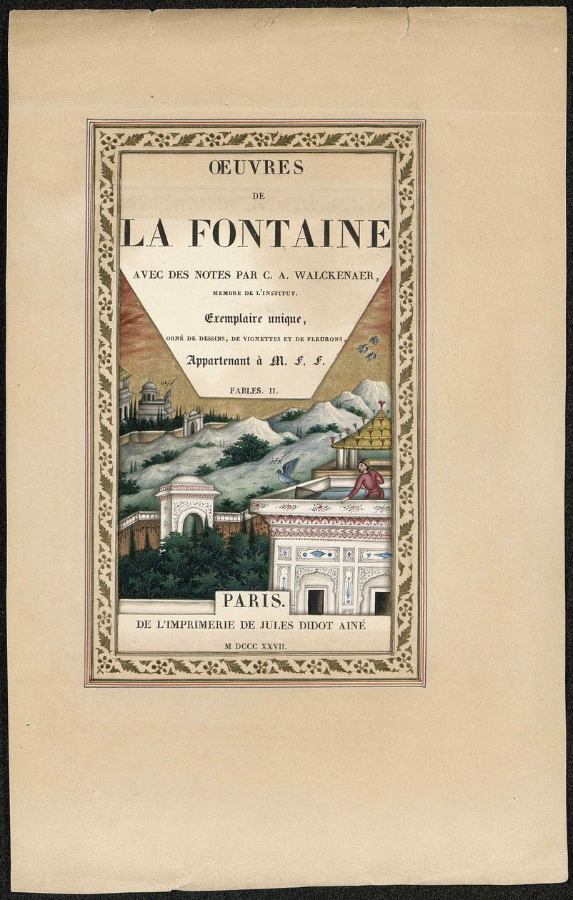La Fontaine Masalları, 1837-1839. by Imam Bakhsh Lahori