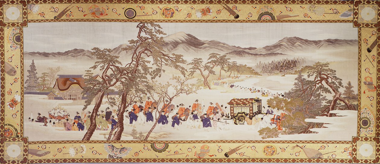 Festival Alayı, 1890-93 dolayları (metalik iplikli ipek) by Imao & Yugyo Morizumi (1856 1928) Keinen