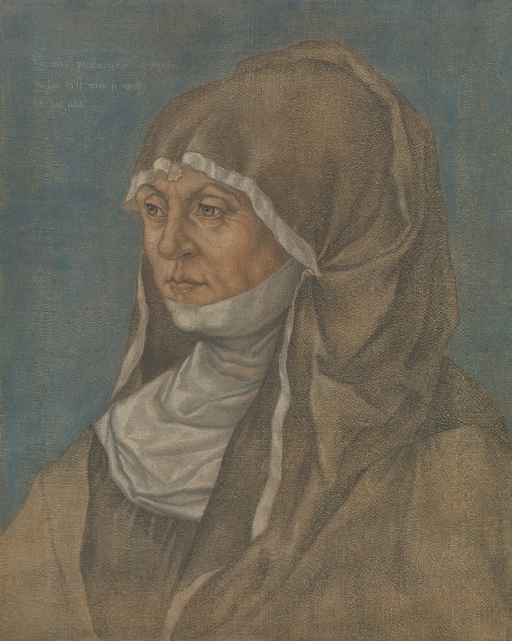 Caritas Pirckheimer 1467-1532 Olduğu Söylenen Bir Kadının Portresi. by Imitator of Albrecht Dürer