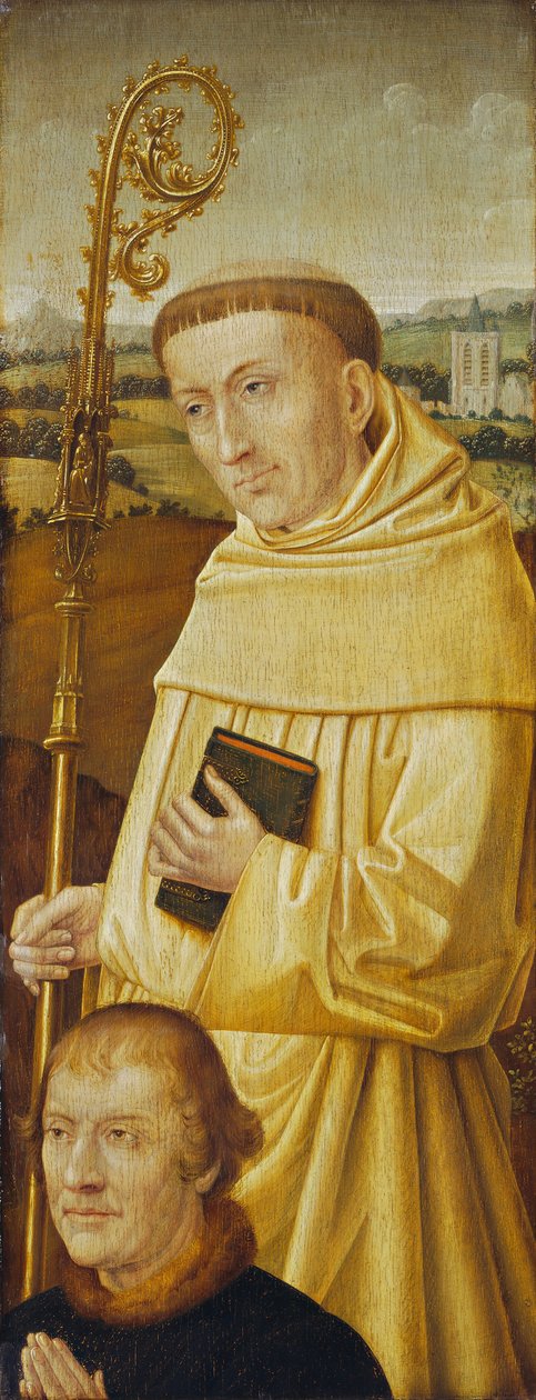 Donör ile Saint Bernard [ön yüz] by Imitator of Flemish 15th Century