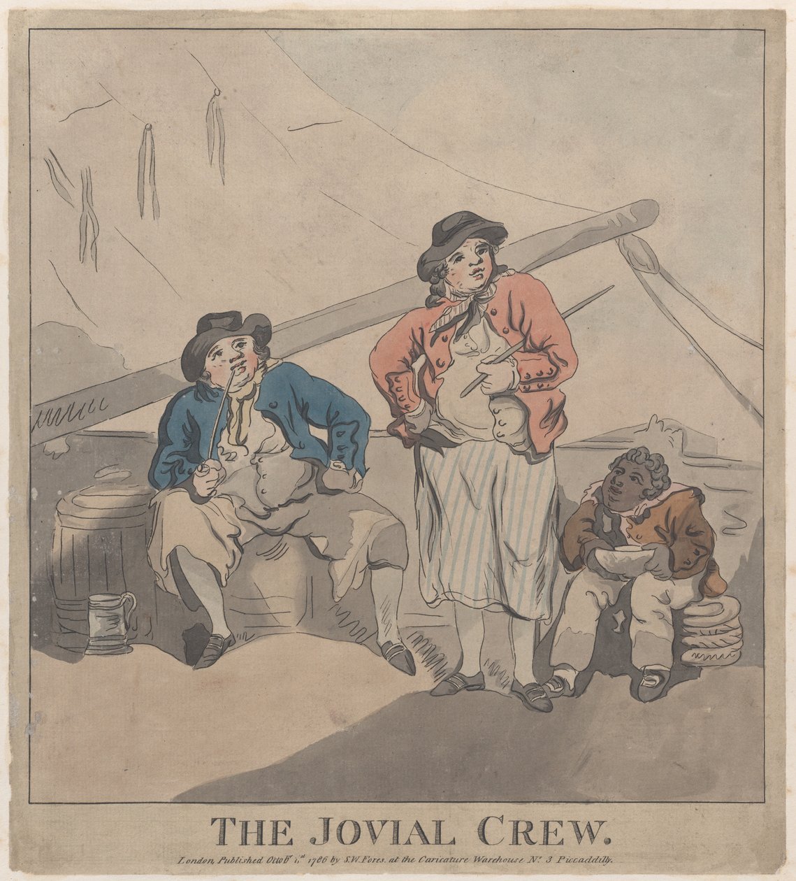Neşeli Mürettebat, 1 Ekim 1786., 1 Ekim 1786. by Imitator of Thomas Rowlandson.