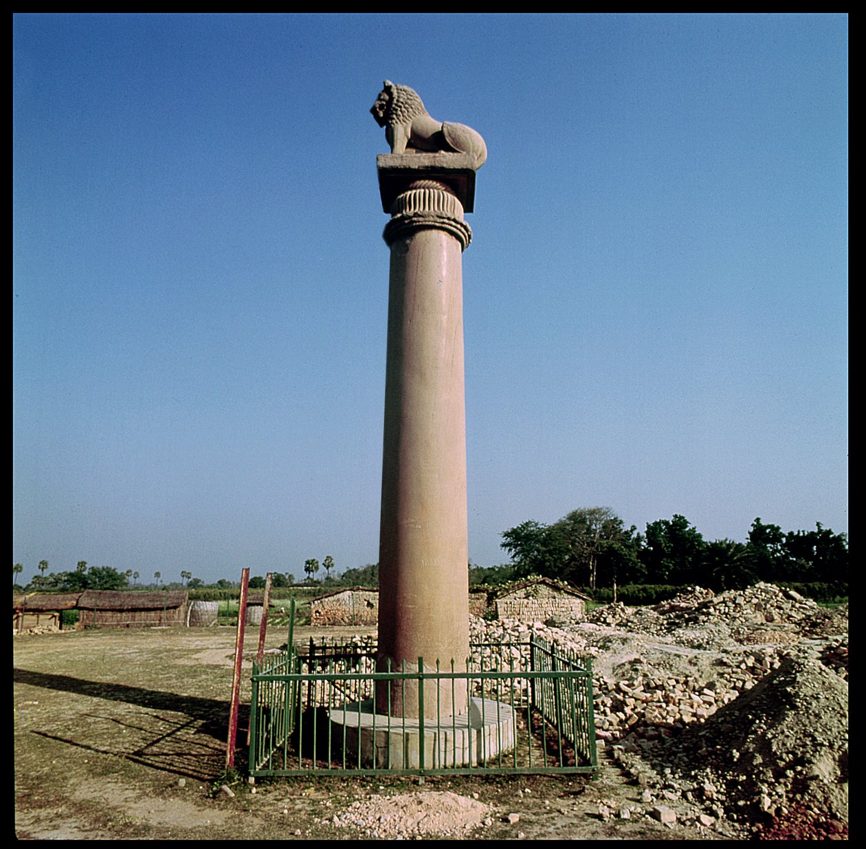 Lion Pillar of Emperor Ashoka (c.264-223 BC) at the Monkey Pond  by Indian