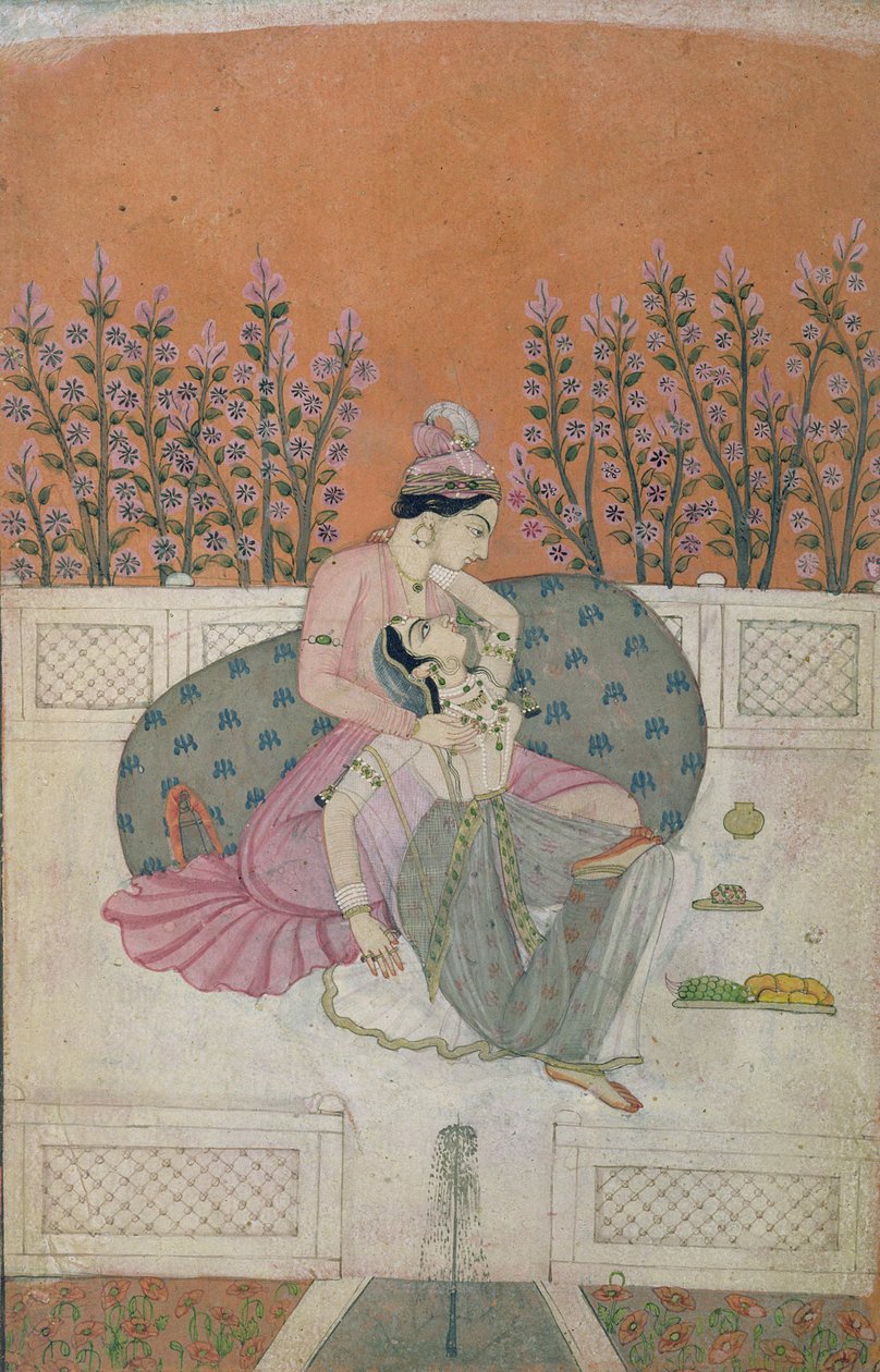 Terasta Aşıklar, Pahari by Indian School