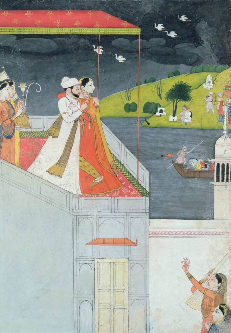 Terasta Aşıklar, c.1780-1800 by Indian School