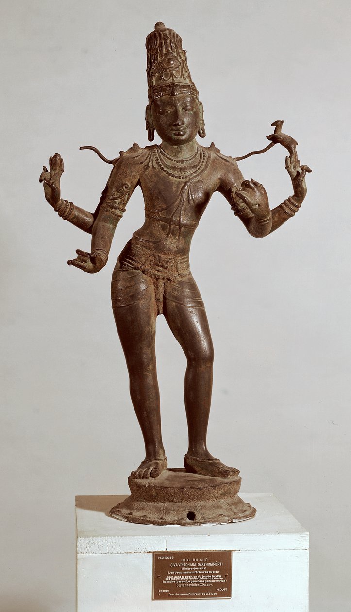 Shiva Vinadhara Dakshina-Murti, Dravidian (Bronz) (C. Ayrıca) by Indian School