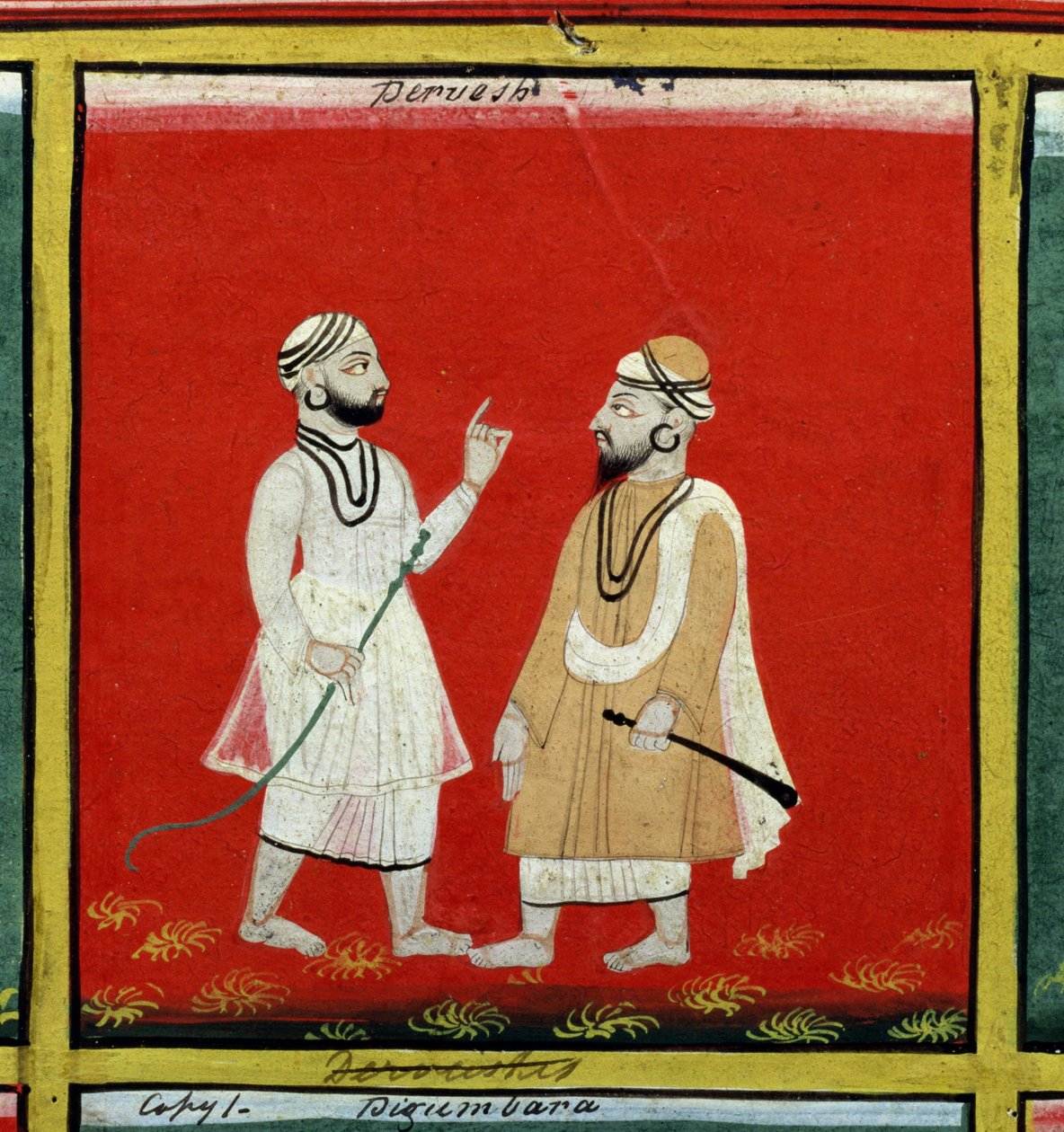 İki Derviş, Dini Mendicants, Udaipur, c.1810-20 by Indian School