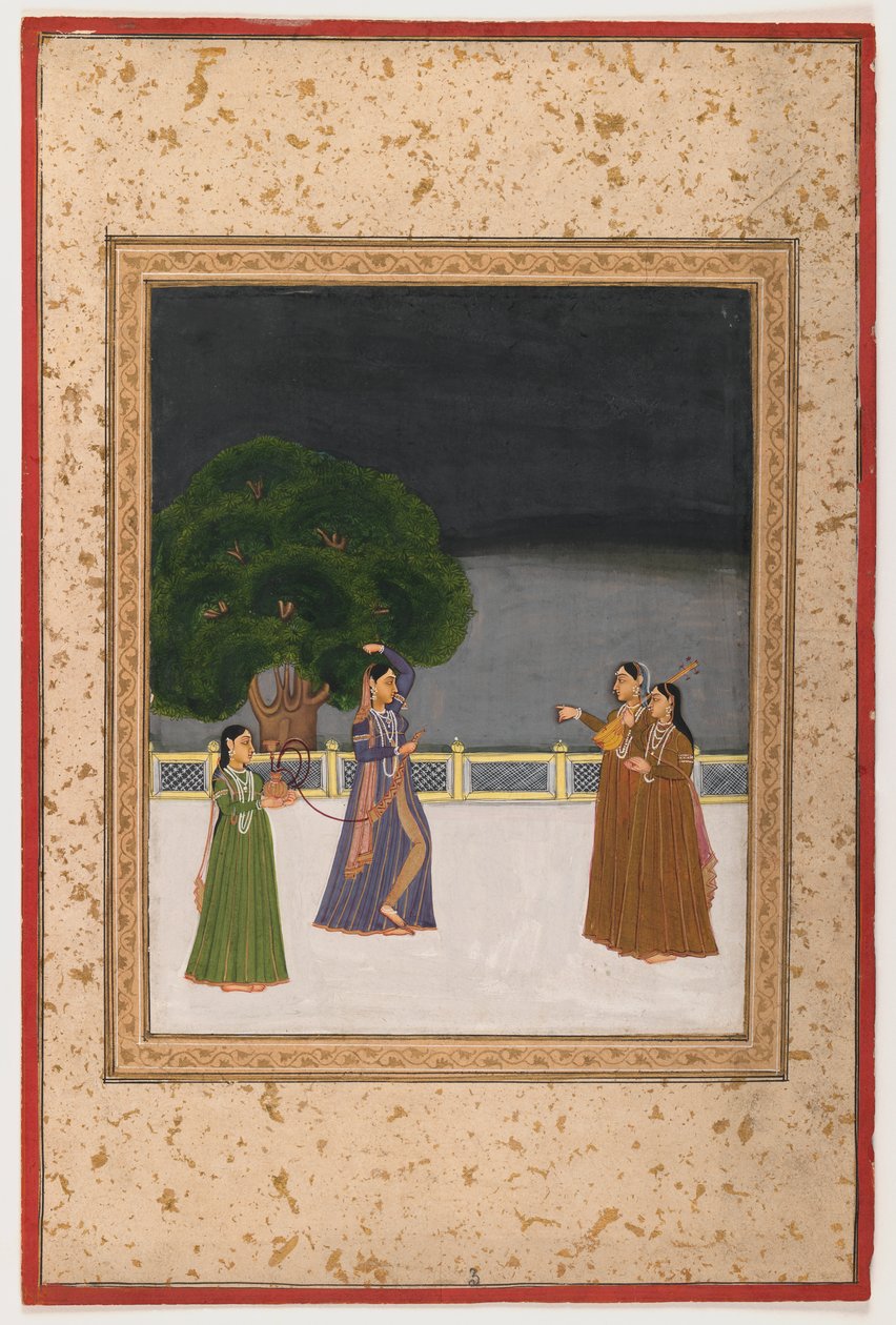 Minyatür resim, 18. yüzyıl sonu - 19. yüzyıl (kağıt üzerinde wc) by Indian School