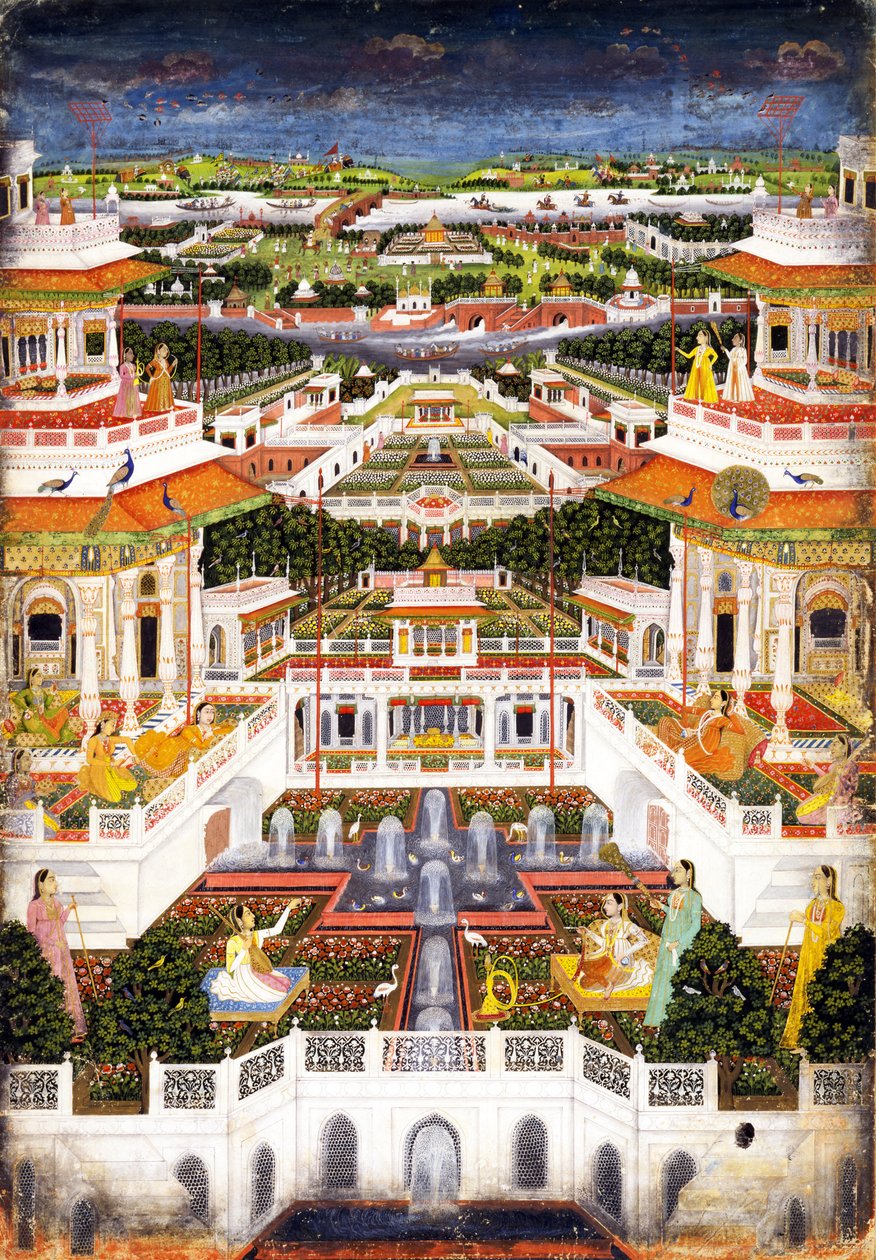 Harem Bahçeli Saray Kompleksi, yaklaşık 1764-1765 by Indian Art