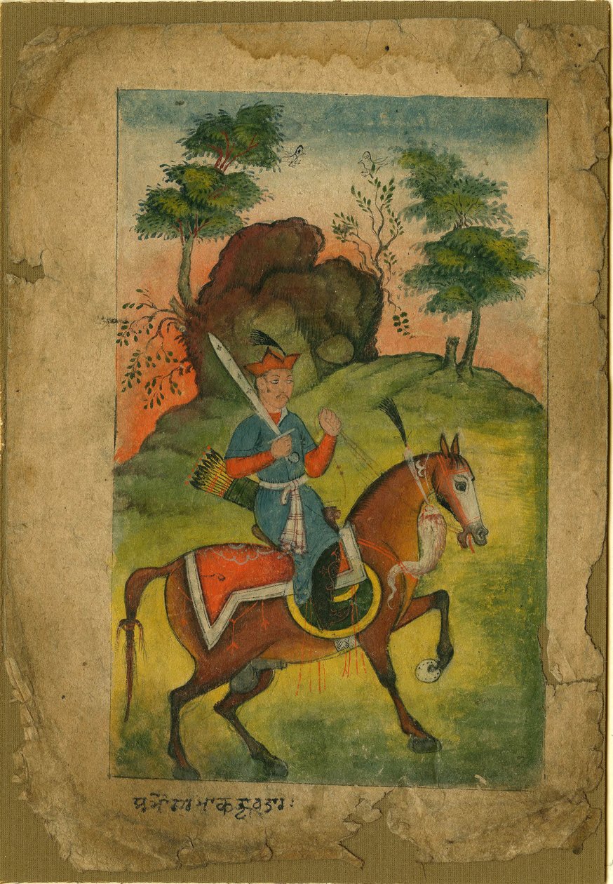Hint silahlı süvari, c. 1500 by Indian Art