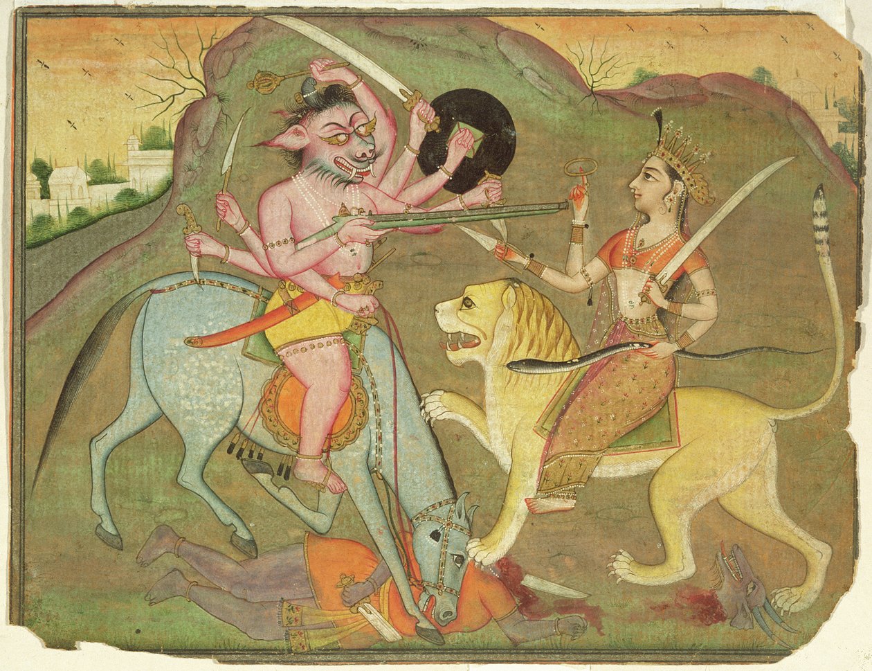 47.110/174 Durga, Mahishasura ile savaşta, 