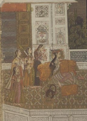 51.226 Müzikten keyif alan bir prensesin portresi, Krishnagar, Batı Bengal by Indian School