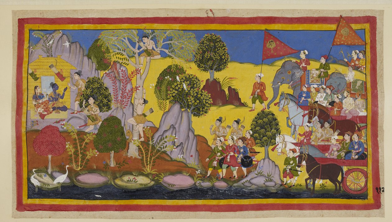 Ekle 15296 (1) f.112r, Yaklaşan ordunun kargaşası Rama