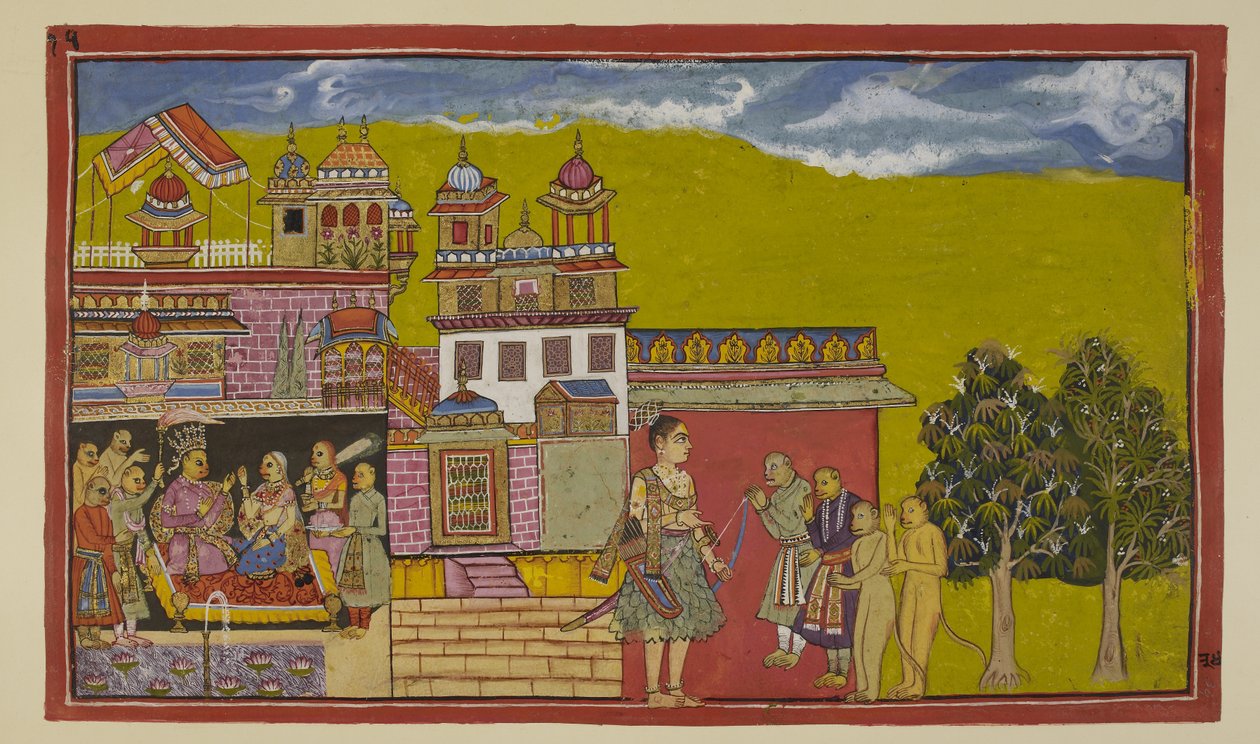 Add 15296 (2) f.34r, Laksmana, hala Kiskindha