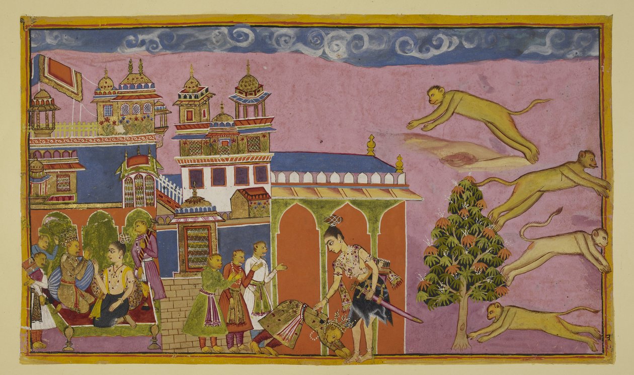 15296 (2) f.38r ekleyin, Laksmana Sugriva